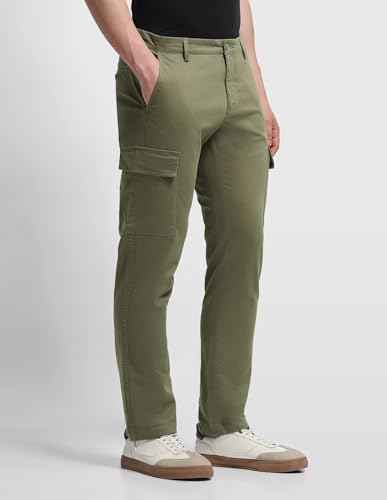 Image of Arrow Casual Solid Slim Fit Trouser