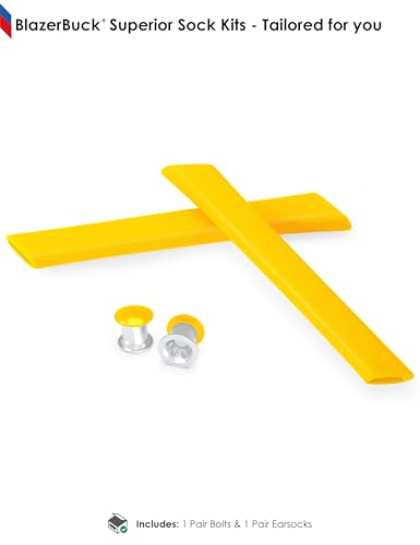 Image of BLAZERBUCK Replacement Earsocks & Bolt for Oakley Jawbone /Racing Jacket /Split Jacket Sunglasses - Yellow