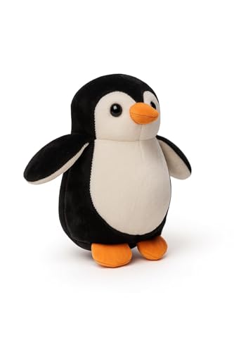 Image of Plush Penguin Toy - Soft & Cuddly Black and White Penguin Soft Cute for Kids, Toddlers & Babies | Huggable Bedtime Toy, Birthday Gift, Nursery Decor, Travel Buddy