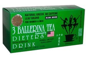 3 Ballerina Dieters Tea Extra Strength - 5 Pack (90 Tea Bags)