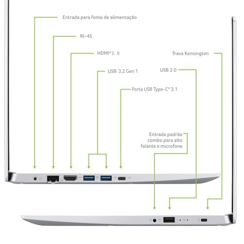 Notebook Acer A515-45-R74D R7 8GB 512 SSD Linux NX.AYDAL.00M