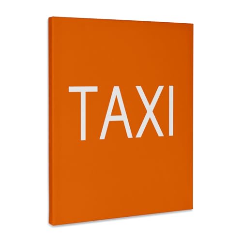 3dRose TAXI - City Traffic Art - Transportation Museum Grade Canvas Wrap 11x14