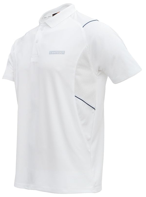 Whitedot Omega Dry Polo T-Shirt - White - Half Sleeves-image-17