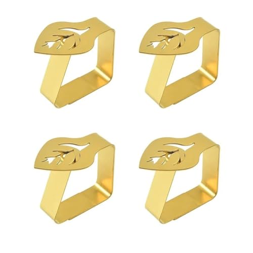 NEIQIUWING Pinzas de acero inoxidable para manteles, 4 soportes antideslizantes