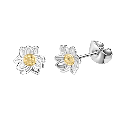 AOEDEJ Daisy Flower Cartilage Earrings Hypoallergenic Tragus Earring Sterling Silver Floral Designs for Women Piercing Jewelry Fashion Gifts