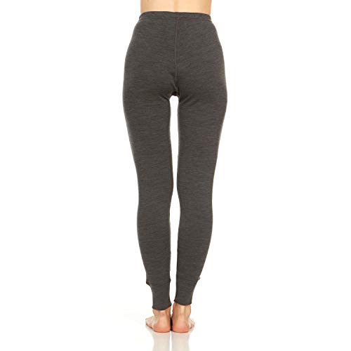 Minus33 Franconia Women’s Midweight Base Layer Pants - 100% Merino Wool – Thermal Bottoms - No Itch Renewable Fabric - Charcoal Gray - Medium #TOP1