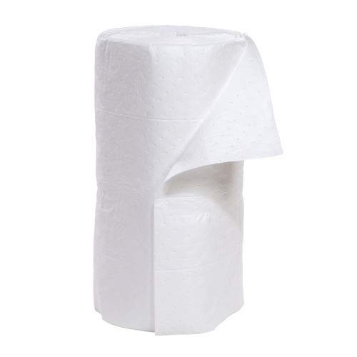 SpillTech WRB150M Polypropylene Oil-Only SonicBonded Mediumweight Mat Roll, 150' Length x 30" Width, White