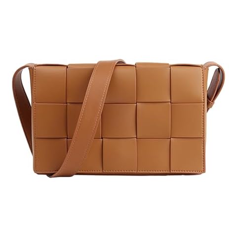 Veridina Woven Shoulder Bag for Women,Woven Purses for Women,Woven Crossbody Bags for Women,Shoulder Bag for Women(Brown) Cover