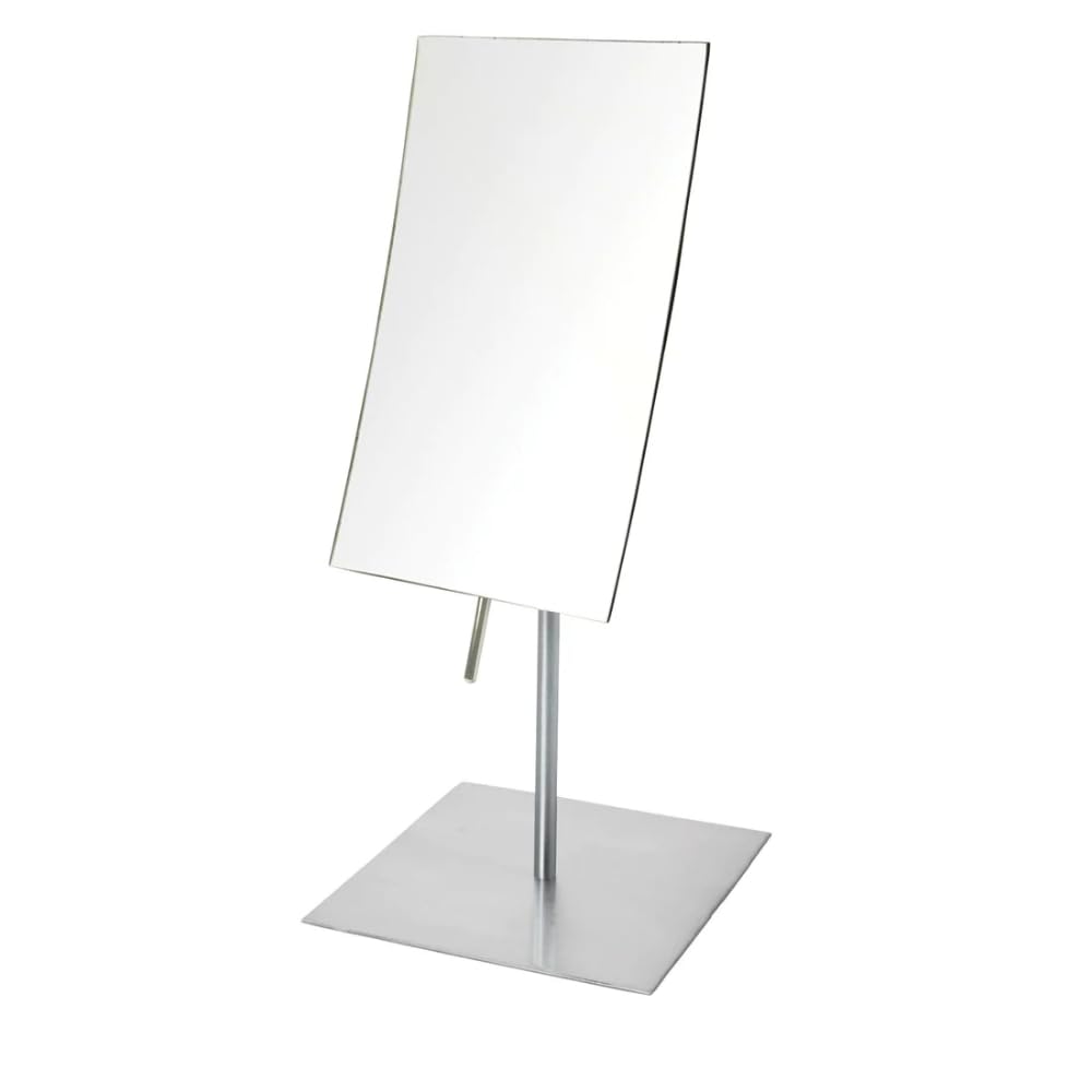 JERDON Rectangular Tabletop Makeup Mirror - Makeup Mirror with 3X Magnification with Nickel Finish - 5-inch by 8-inch Vanity Mirror - Model JP358N(similar to the photo)
