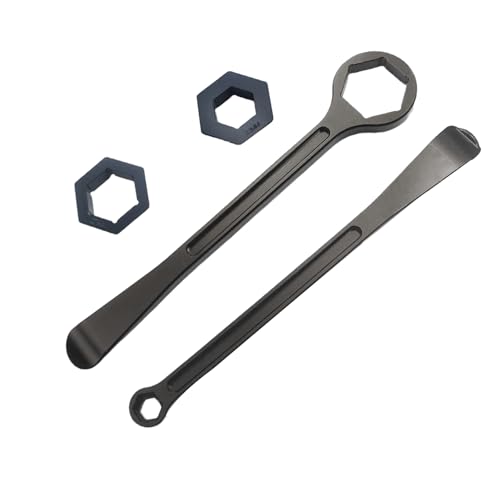 Image of Motorcycle Tyre Iron Tool Kit Raceline Levers Hex Wrench Spanner Head Tire Change 10mm 13mm 32mm 27mm 22mm 0.87'' 1.06''0.51''0.39'' 1.26'' For EXC SX XC EXCF Dirt Pit Bike (Black)