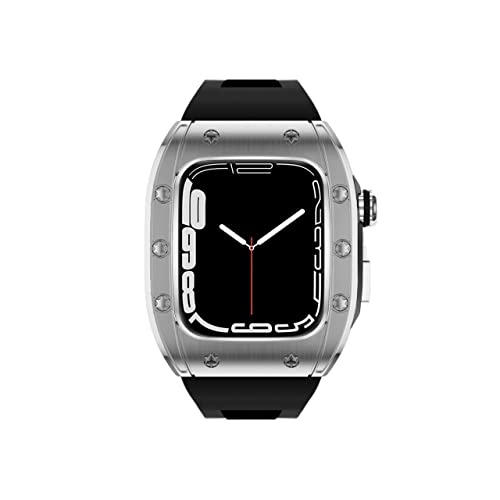 Kit de modification luxe en acier pour Apple Watch 45mm et iWatch SE