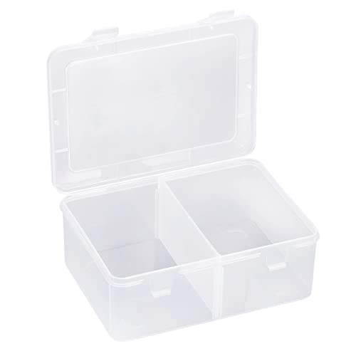 PATIKIL 1200+ Baseball Card Storage Box, 4 Pack Clear Sports Cards Holder Organizer