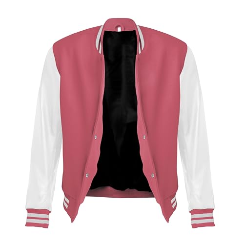 Image of Red And Black Letterman Jacket Men - Mens Black Varsity Letterman High School Baseball Bomber Jacket