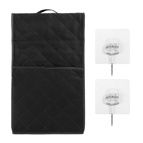 CALIDAKA Kitchen Blender Dust Cover, Blender Covers Compatible with Most Blender, with 2 Hooks, Polyester Dust Proof Stain Resistant Blender Cover for Home Kitchen (Black)