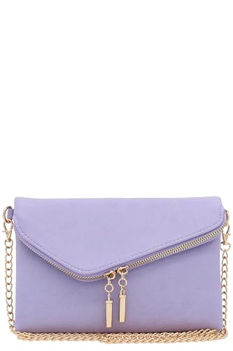 Image of FashionPuzzle Envelope Wristlet Clutch Crossbody Bag with Chain Strap