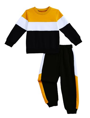 Image of Boys Clothes Boy Outfits 2-Piece Long Sleeve Sweatshirt Tops and Pants Fall Winter Outfits Set 3-14 Years