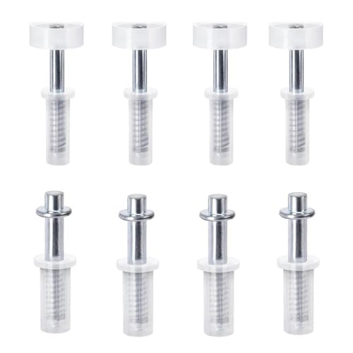 Kit de 8 Herrajes para Puertas Plegables de Clóset con Rueda Guía y Pivote Superior de Acero Inoxidable miniatura 1
