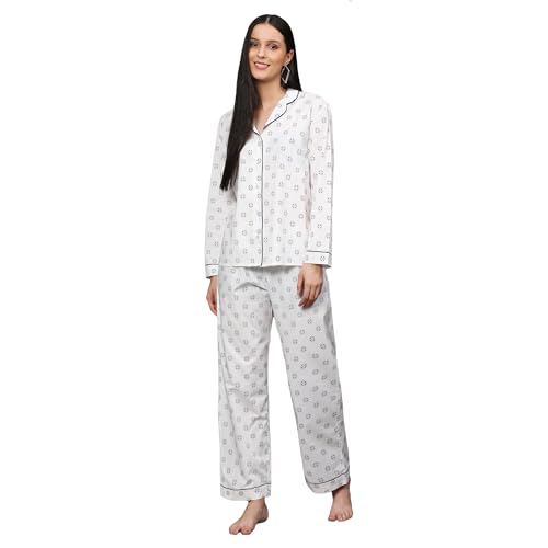 Image of B STORIES Women's Cotton Pyjama Set | Comfort and Relexed Nightsuit for Ladies