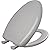 Bemis 1200SLOWT 162 Will Slow Close, Never Loosen and Easily Remove Toilet Seat, Elongated, Silver