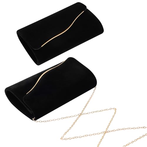 Image of Clutch Purses for Women Evening Bag Faux Suede Formal Party Wedding Cocktail Prom