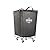 Seville Classics Large Commercial Heavy Duty Rolling Steel Frame Laundry Hamper Canvas Cart Bin w/Wheels for Hotel, Home, Closet, Bedroom (Patented), 18.1" D x 18.1" W, Gray