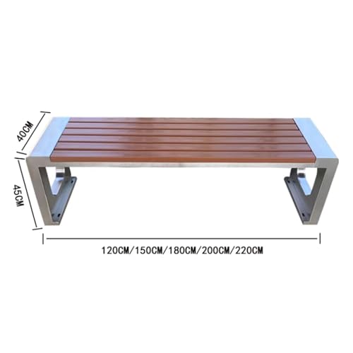 Banc de patio extérieur à lattes idéal pour partager à deux - 2