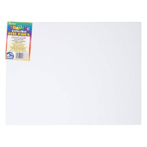 Darice Foamies Extra Thick Foam Sheet White 6mm Thick 9 x 12 inches (10-Pack) 1199-20
