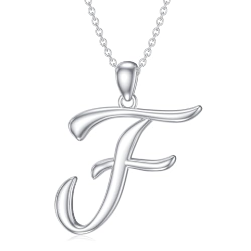 Initial Necklaces 26 Capital Letter Necklaces S925 Sterling Silver Letter Pendant Initial Necklace for Women