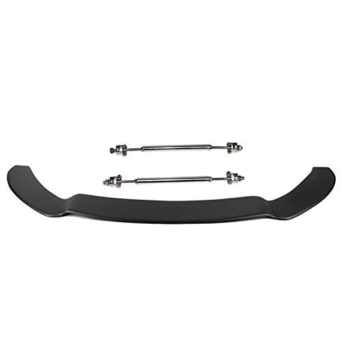 Front Splitter Lip Compatible With 2013-2014 Ford Focus ST, Matte Black PP Replacement Bodykit Air Dam Chin Bumper Spoiler Lip With Hardwares By IKON MOTORSPORTS