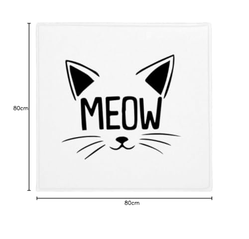 Tapis de sol chat 80x80cm multicolore antidérapant pour cuisine et salon DIYthinker - 3