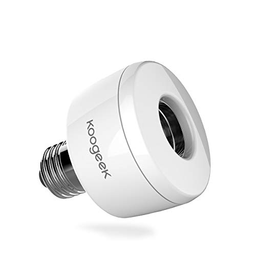 Koogeek Smart Socket WiFi Enabled E26 Light Bulb Adapter Works with Apple HomeKit Support Siri Voice Control Home App on 2.4Ghz Network