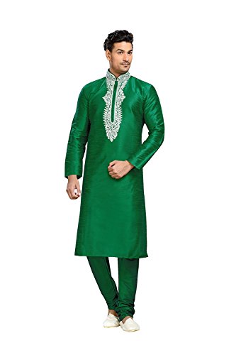 daindiashop-USA Kurta Pajama for Men Indian Ethnic Wedding Kurta Collections Exclusive Designer Dress Green daindiashop-USA Kurta Pajama for Men Indian Ethnic Wedding Kurta Collections Exclusive Designer Dress Green