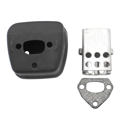 SECURA Auspuff mit Auspuffdichtung kompatibel mit Husqvarna 141 (20013500001-20030100000) Motorsäge