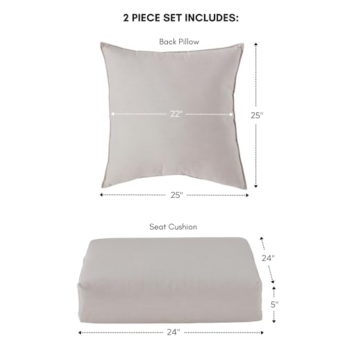 image for Greendale Home Fashions Modern Outdoor Sunbrella Fabric 2-Piece Deep S