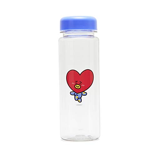 BT21 TATA Character Tritan Reusable Tumbler Water Bottle Cup with Sleeve, 500 mL, Blue