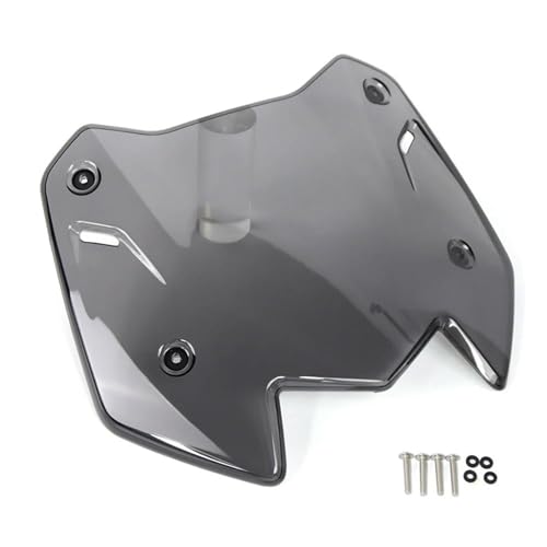 Windschild Motorrad-Windschutzscheibe Für Yamaha T-MAX 560 MAX TECH 2025–2026 Sonnenblende, Windabweiser, Spoilerschutz, Verbreiterte Kanten Verkleidung(Helles Titan)