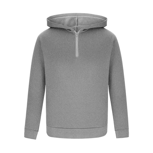 Men's Quarter Zip Hoodie Sweatshirt Fall Lightweight Casual Long Sleeve 1/4 Zip Pullover Athletic Workout Hooded Tops4