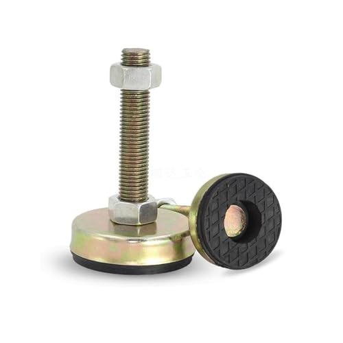 20 Piezas Chapado En Zinc De Color, Base De Pies De Nivelación Ajustable, Protector De Suelo De 35mm, Almohadilla Antideslizante, Copas De Pie Fijas, Pata De Base Antideslizante Size : D35 X M10x60m