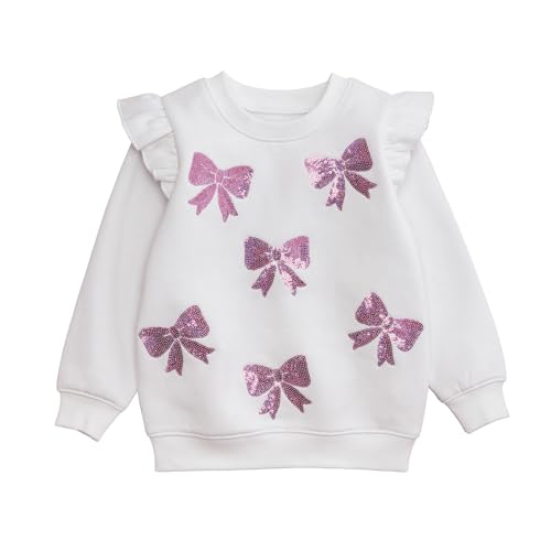 Sweat-shirt enfant nœud à paillettes Mud Pie doux et anti-frottement