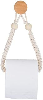 Toilet Paper Holder Vintage Hemp Rope Wooden Toilet Paper roll Holder for Bathroom
