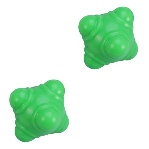 Yardwe 2pcs Reaction Ball Reflex Training High Bounce for Baseball Hand Eye Coordination Improvement
