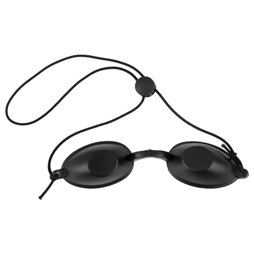 nllkii Gafas de Protección para Bronceado IPL, Gafas de Seguridad Ajustables con Protección UV, Diseño Ergonómico, Bande Élastique Réglable, Uso Versátil para Tratamientos de Belleza e IPL (Negro)