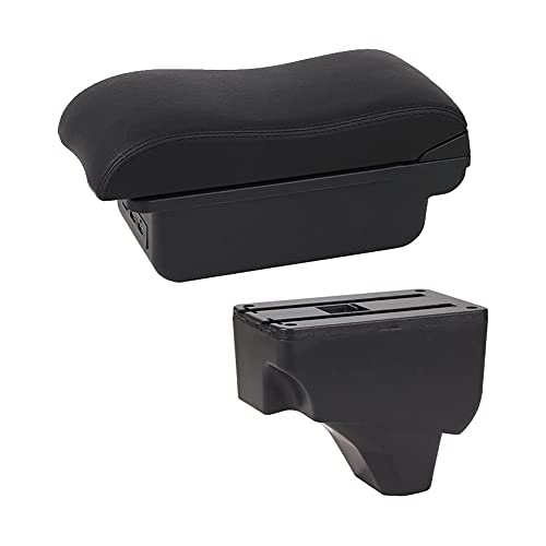 Voiture Accoudoirs BoîTe pour Peugeot 2008 2019-2021, Accoudoir Central Double Couche Consoles Cuir Rembourré Compartiment Organiseur Piece Avec 3 USB Ports Accessoires De Voiture Cover
