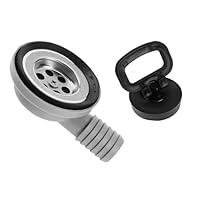 50 mm Ablaufgarnitur Spüle Ablaufgarnitur Camping Spüle Camping Spüle Ablauf Edelstahl Ablaufgarnitur 90° für Wohnwagen Wohnmobil Caravan Boot