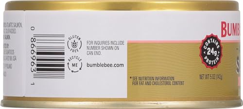 Image of Bumble Bee Prime Atlantic Salmon, 5 oz Easy Open Can - Premium Salmon - 24g Protein per Serving - Gluten Free & Kosher