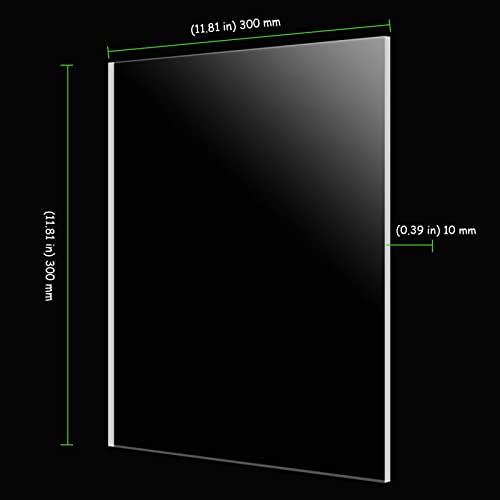 TAICHEUT 4 Pack 12 x 12 Inch Clear Acrylic Panels, 3/8" Thick Square Acrylic Sheets with Protective Films for Signboard, Shelf and DIY Projects - Image 2