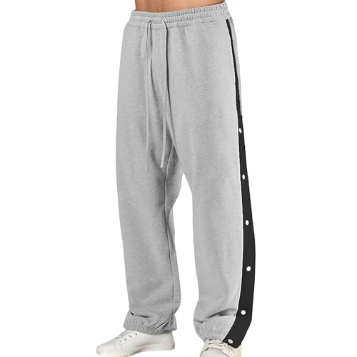 Jogging homme large coupe droite élastique fini les vêtements inconfortables