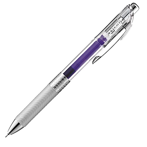 ぺんてる ゲルインキボールペン エナージェルインフリー 0.4mm バイオレット 5本 XBLN74TL-V