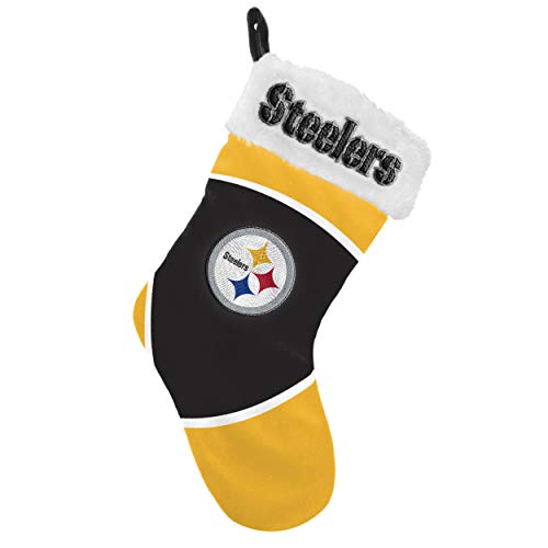 FOCO Pittsburgh Steelers NFL Christmas Stocking – Plush Limited Edition Holiday Stocking – Show Your Team Spirit with Officially Licensed Football Fan Decorations