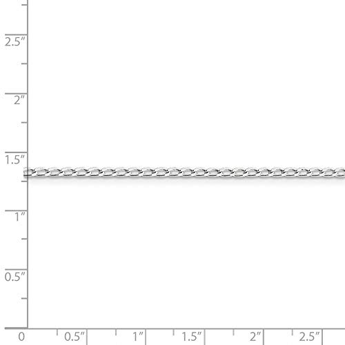 Chain Necklace White Sterling Silver style Open Link 10 in 2 mm4